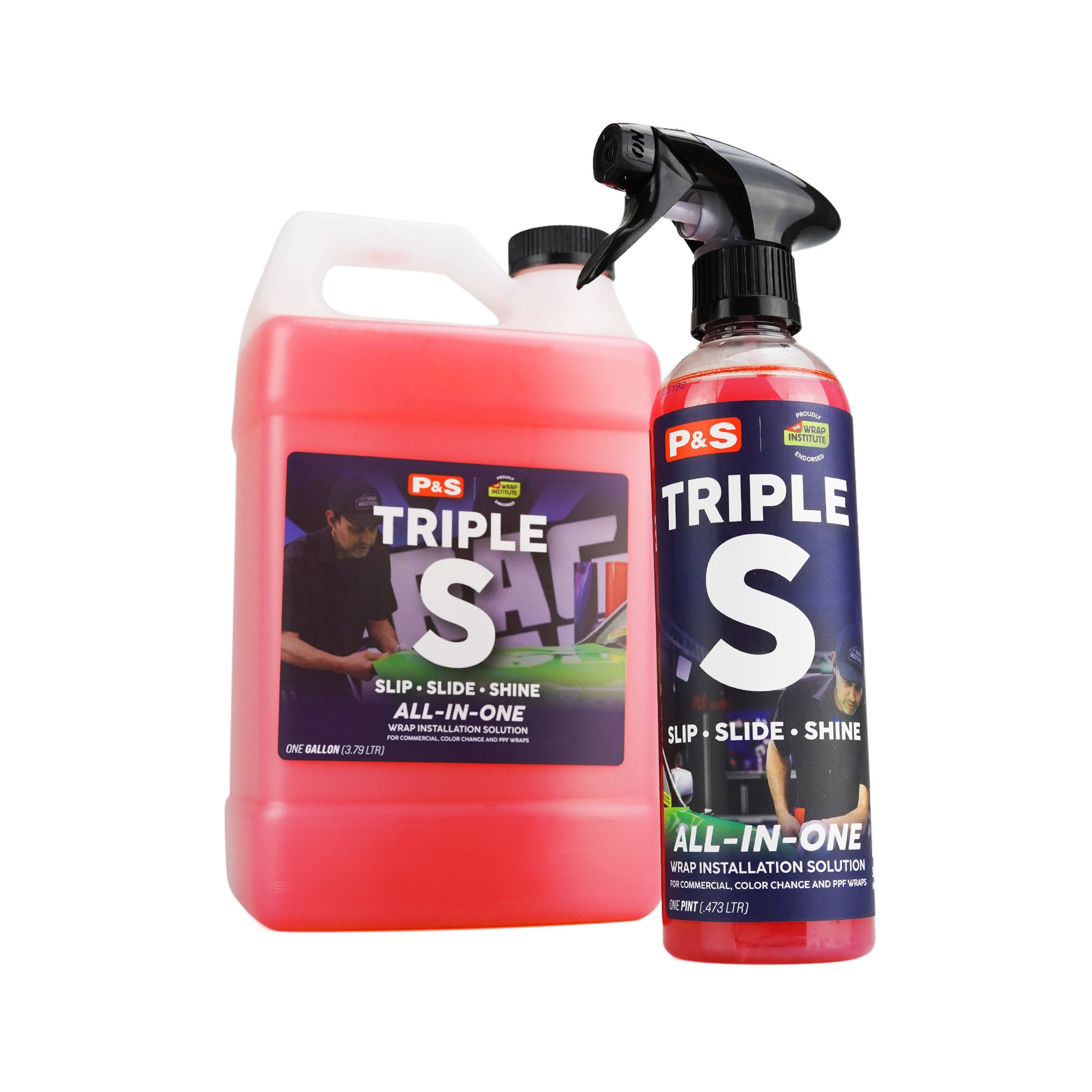 P&S - Triple S Wrap Install Solution spray and gallon