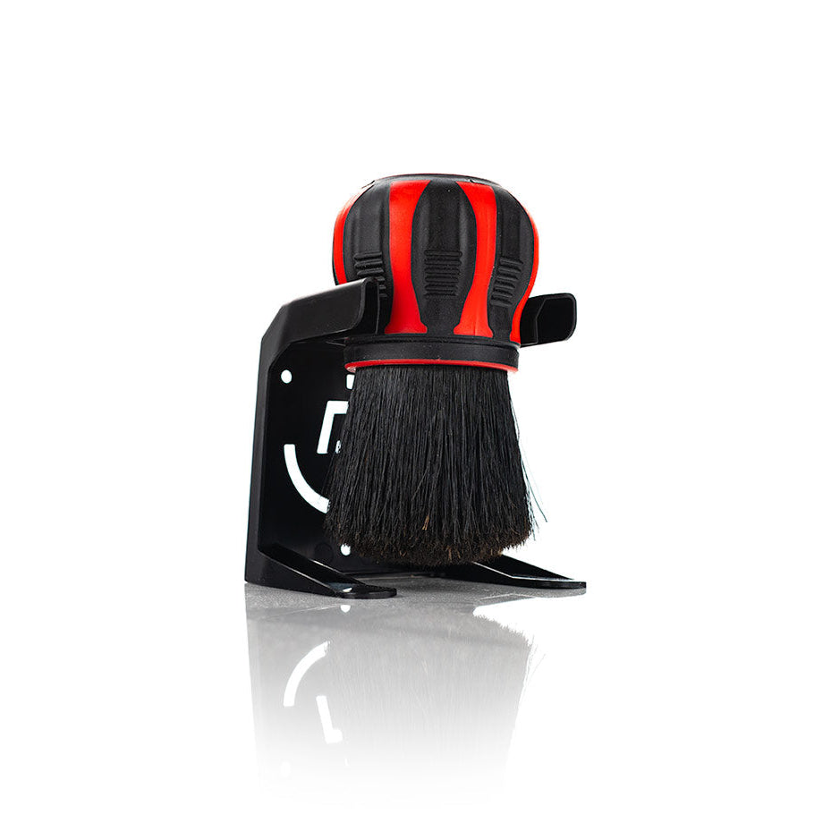 DETAIL FACTORY SCREWBALL XL BOAR HAIR BRUSH - TRC Exclusive Red & Black