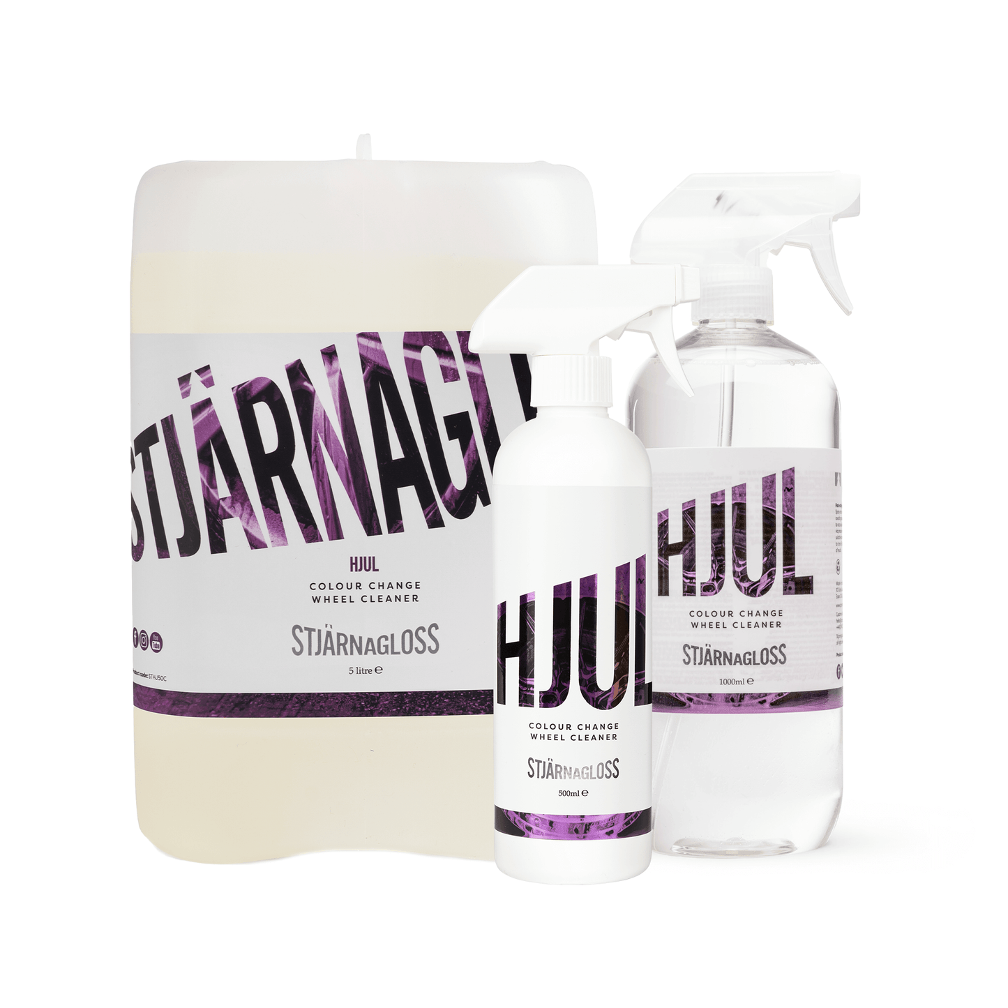 STJÄRNAGLOSS HJUL - COLOUR CHANGE WHEEL CLEANER 500 ml, 1000 ml and 5000ml