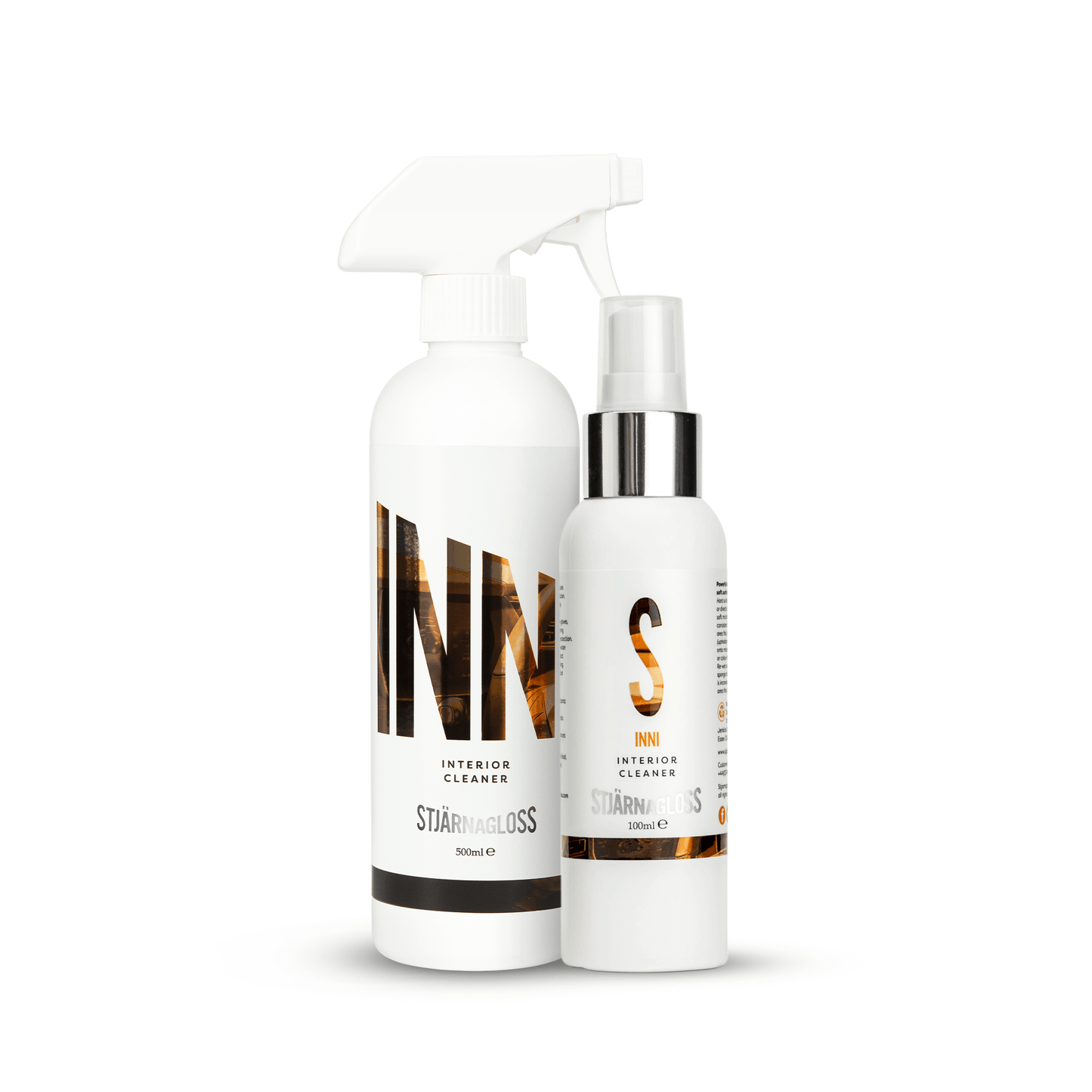 STJÄRNAGLOSS INNI - ALL-SURFACE INTERIOR CLEANER Showing 100 ml and 500 ml