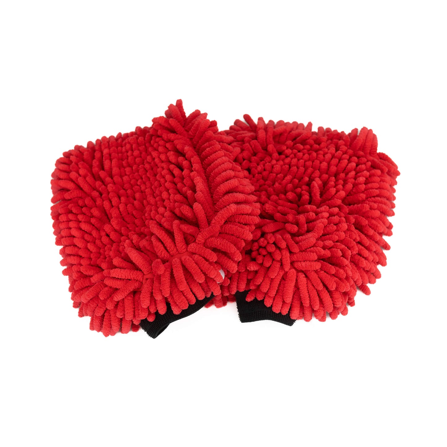 Knobby Microfiber Chenille Mitt 2 pack in red